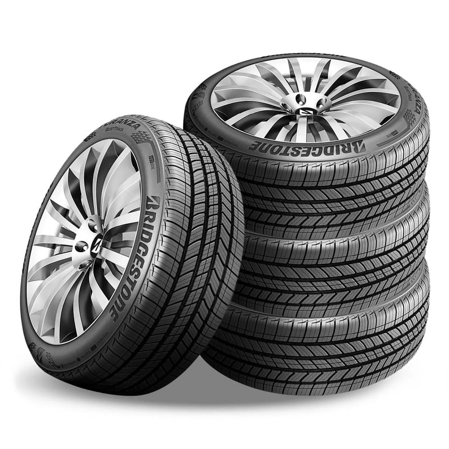 2 Bridgestone Turanza QuietTrack 195/65R15 91H 800AA Tires 80K Mileage Warranty BR000064 / 195/65/15 / 1956515