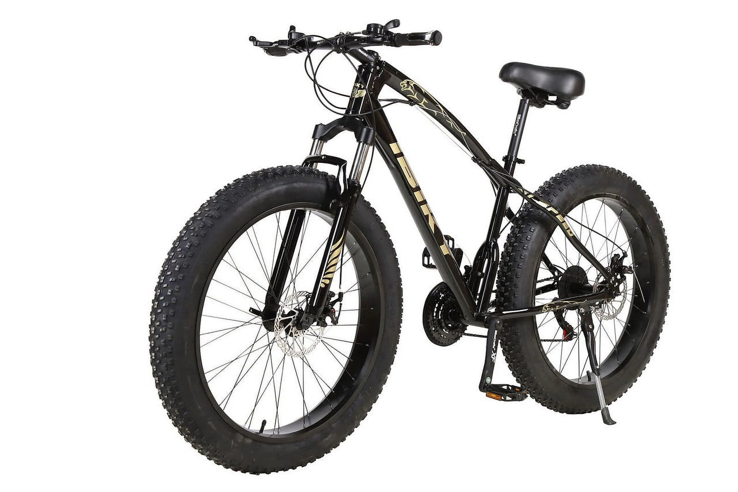 26&quot; 21 Speed 4.0 Fat Tire Mountain Bicycle Snow Bicycle Grass Sand Fatbike Black