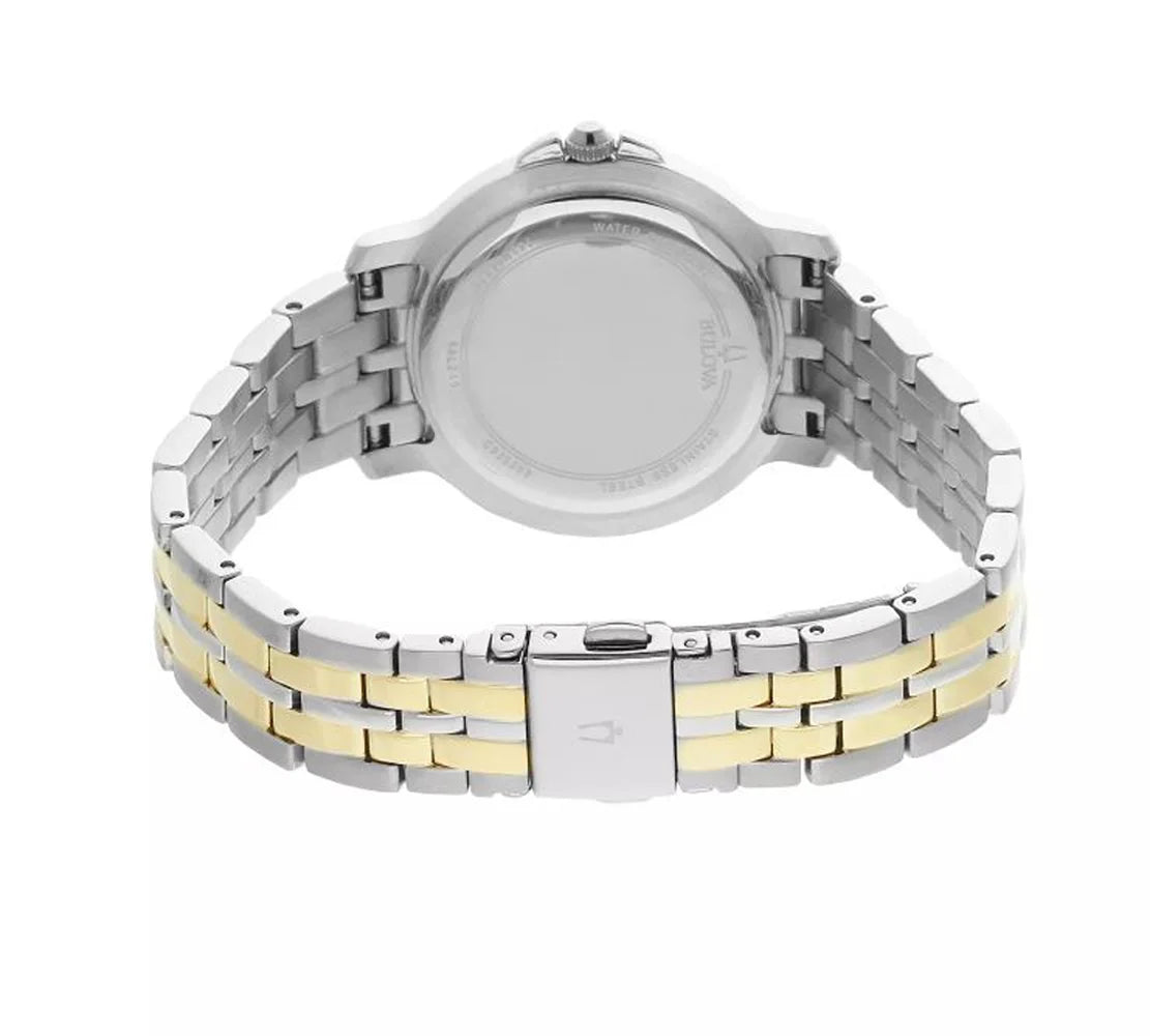 Bulova Women's Classic Two Tone Stainless Steel Crystal Accent Watch - 98L249