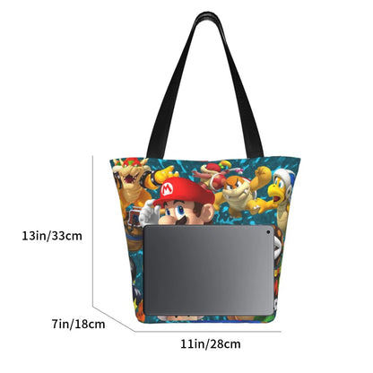 Super Mario 3D Land Women's Tote Bag Large Capacity Shoulder Handbag For Travel Beach Shopping Business Work School