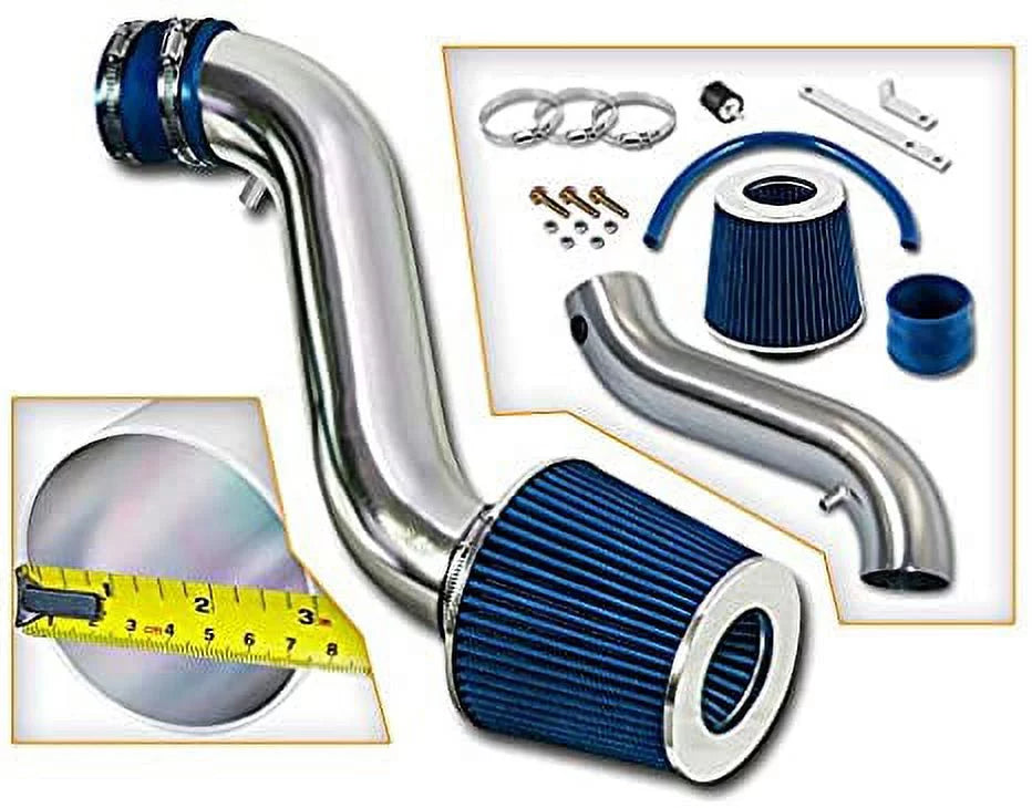 Rtunes Racing Short Ram Air Intake Kit + Filter Combo BLUE Compatible For 05-09 Chrysler 300 Touring/Limited / 05-09 Dodge Magnum/Charger 3.5L V6 â€¦