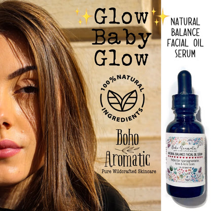 BOHO AROMATIC Natural Balance Facial Oil Serum, for Anti-Aging, Dry Skin or Hyperpigmentation, Ayurvedic Essential & Therapy Facial Oil for Face