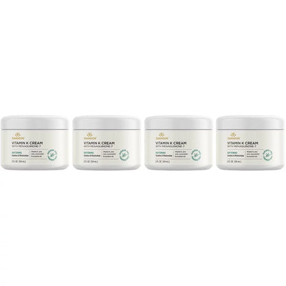 Swanson Vitamin K Cream with Menaquinone-7 2 fl oz Cream 4 Pack