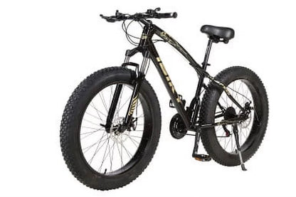 26&quot; 21 Speed 4.0 Fat Tire Mountain Bicycle Snow Bicycle Grass Sand Fatbike Black