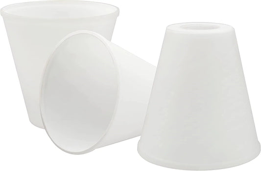 Aspen Creative 23619-3, Frosted Opal Glass Shade White Inside, 5-3/8"Dia x 5-1/2"H / Center Hole:42mm, 3 Pack