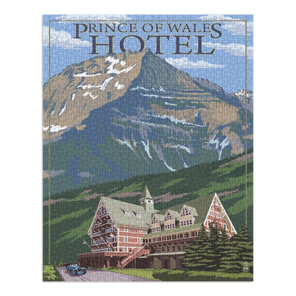 Waterton National Park, Canada, Prince of Wales Hotel (1000 Piece Puzzle, Size 19x27, Challenging Jigsaw Puzzle for Adults and Family, Made in USA)