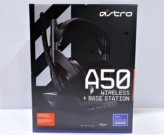 Astro Gaming A50 4th Gen Wireless Headset + Base Station PS5 PS4 PC MAC - Black - Preowned