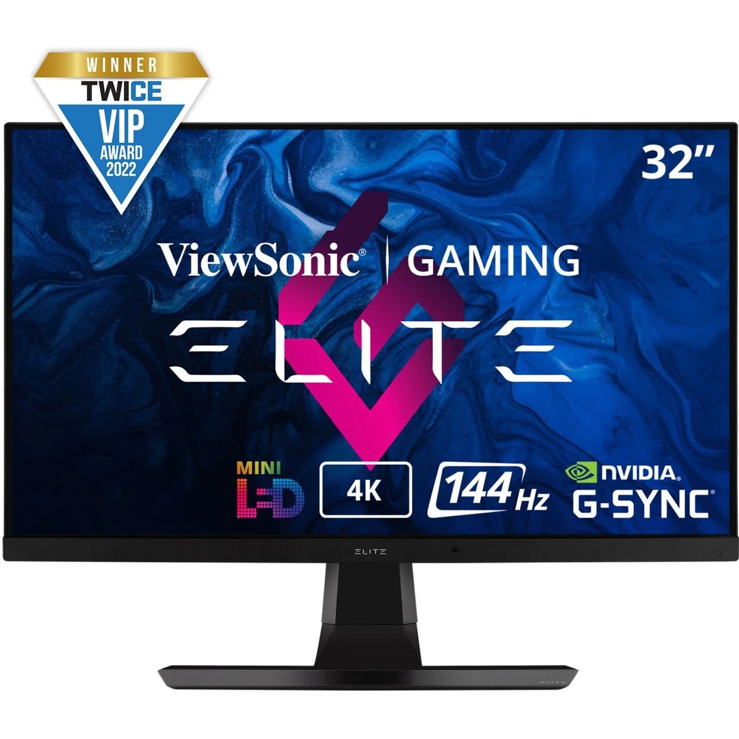 ViewSonic ELITE XG321UG 32 Inch 4K IPS 144Hz Gaming Monitor with G-Sync, Mini LED, Nvidia Reflex, HDR1400, Advanced Ergonomics, HDMI and DP for Esports