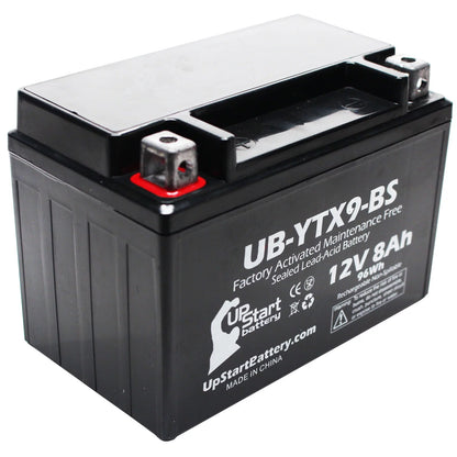 5-Pack UpStart Battery Replacement for 1999 Suzuki GSX-R600 600CC Factory Activated, Maintenance Free, Motorcycle Battery - 12V, 8Ah, UB-YTX9-BS