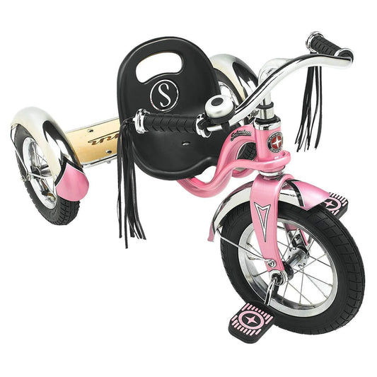 Schwinn 12" Roadster Tricycle for Kids-Color:Pink,Size:12" Rear,Style:Uni Tricycle