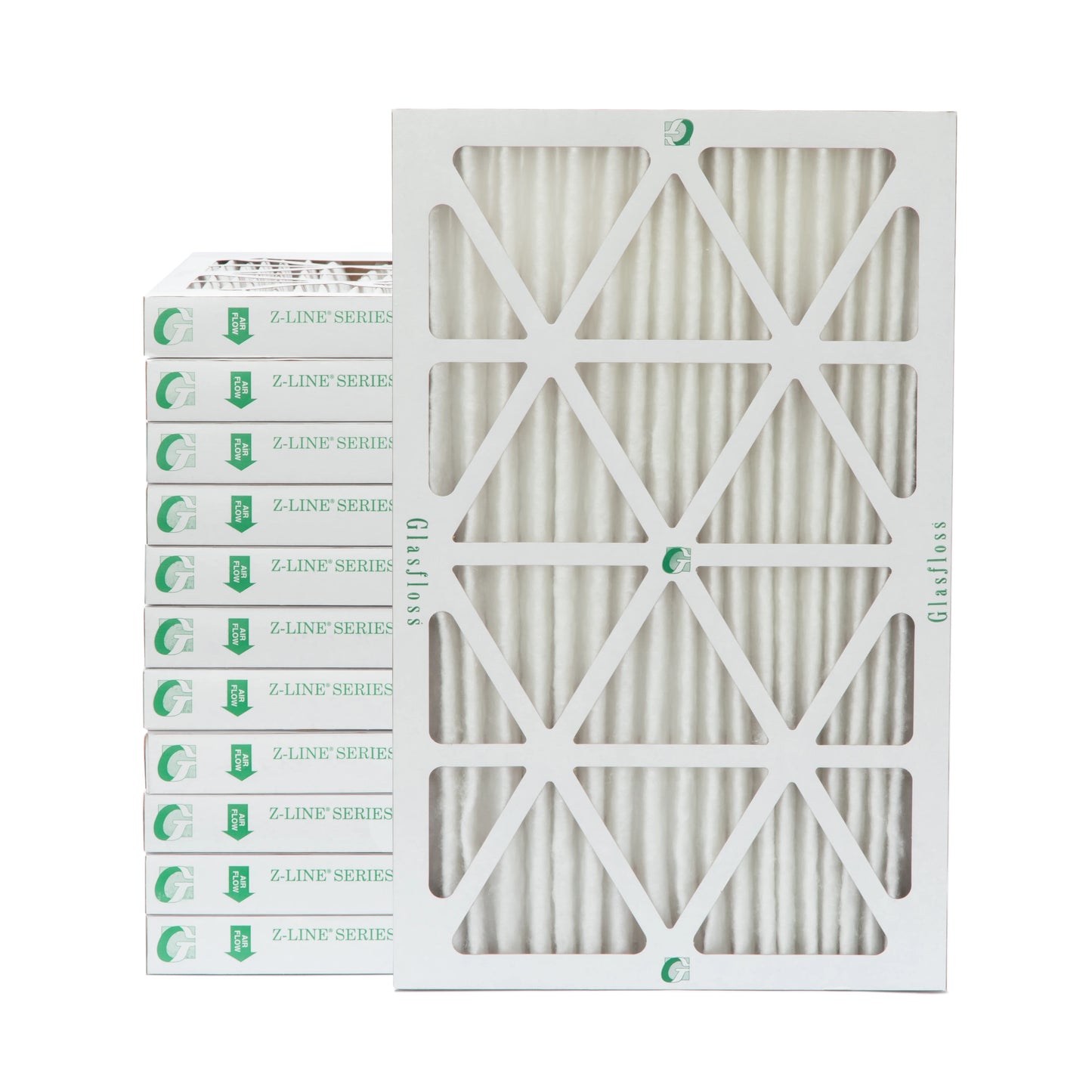 12 Pack of 18x24x2 MERV 13 Pleated 2" Inch Air Filters by Glasfloss. Actual Size: 17-1/2 x 23-1/2 x 1-3/4