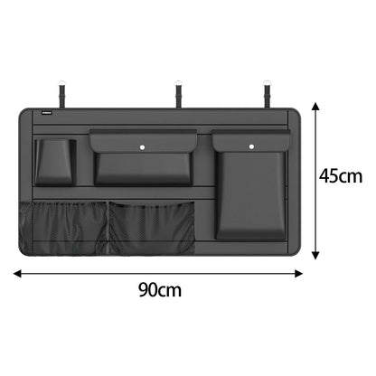 Car Back Saddle Trunk Hanging Organizer 90cmx45cm Saving Space Easily Install Durable with Multiple Pockets for SUV Truck