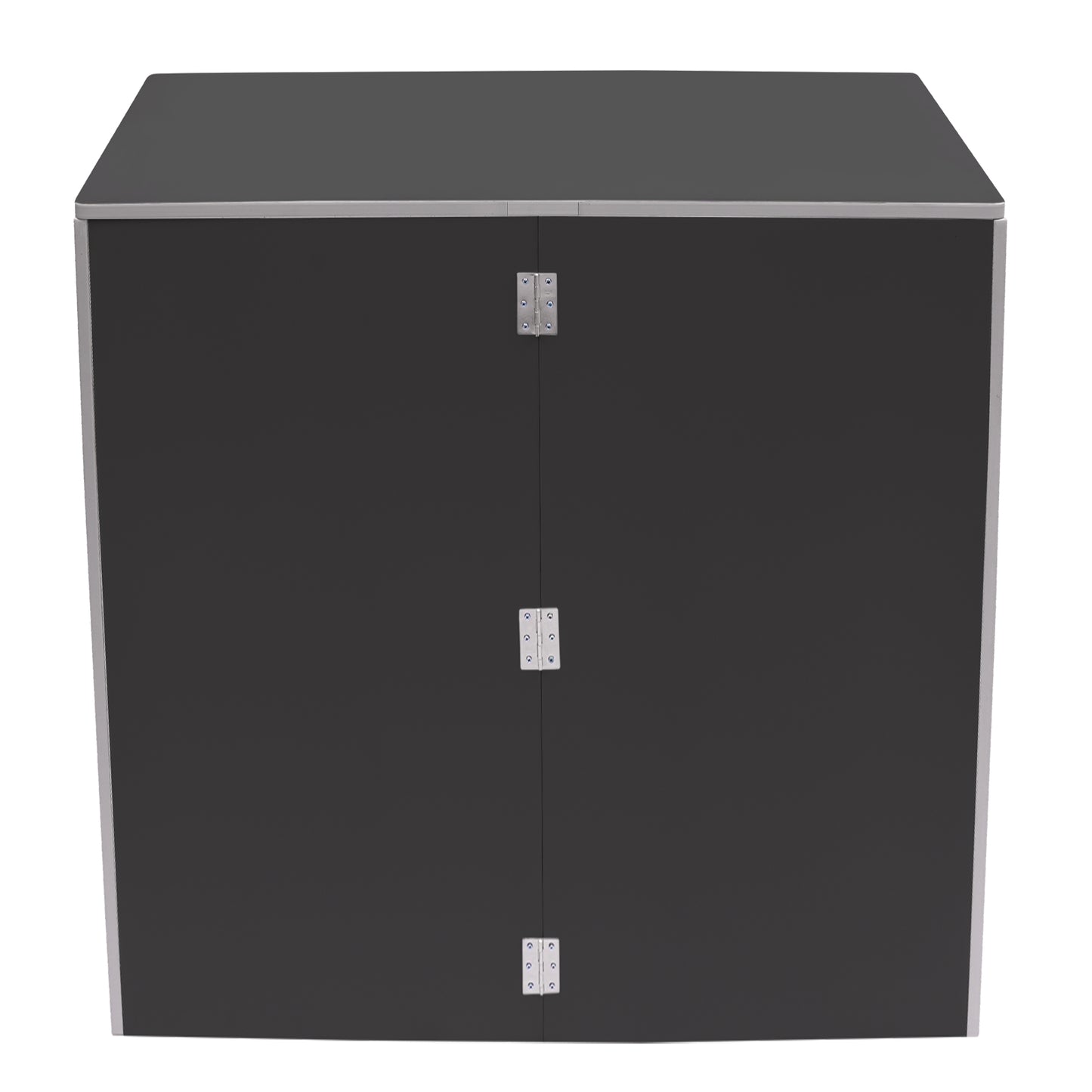 TOOL1SHOoo Portable Foldable Event bar Cabinet 19.5x47.75x42.75in Black with Aluminum Edging