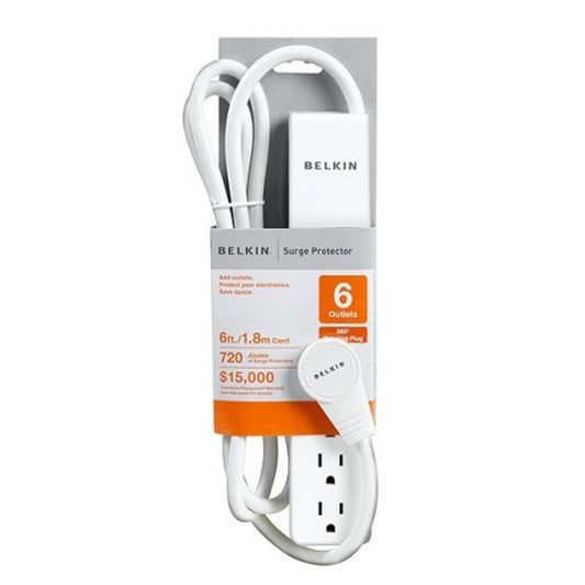 Belkin Home/office 6 Outlet Surge Suppressor - Receptacles: 6 - 720J (BE10600006R)