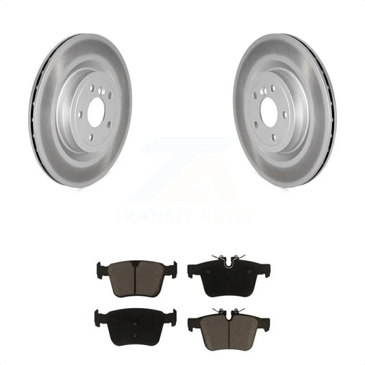 Transit Auto - Rear Coated Disc Brake Rotors And Ceramic Pads Kit For Jaguar XE XF KGC-102389