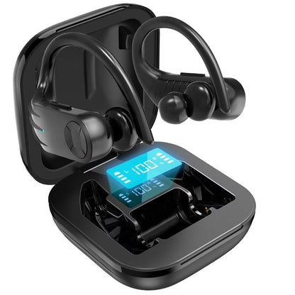 Wireless Earbuds 5.0 True Wireless Sport Earphones Built-in Mic in Ear Running Headset with Earhooks Charging Case Compatible with iPhone 13 Pro Max XS XR Samsung Android