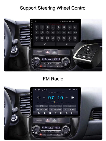 Carplay Android Auto Car Radio GPS For Mitsubishi Outlander 3 GF0W GG0W 2012 - 2018 Android Multimedia Navigation Player