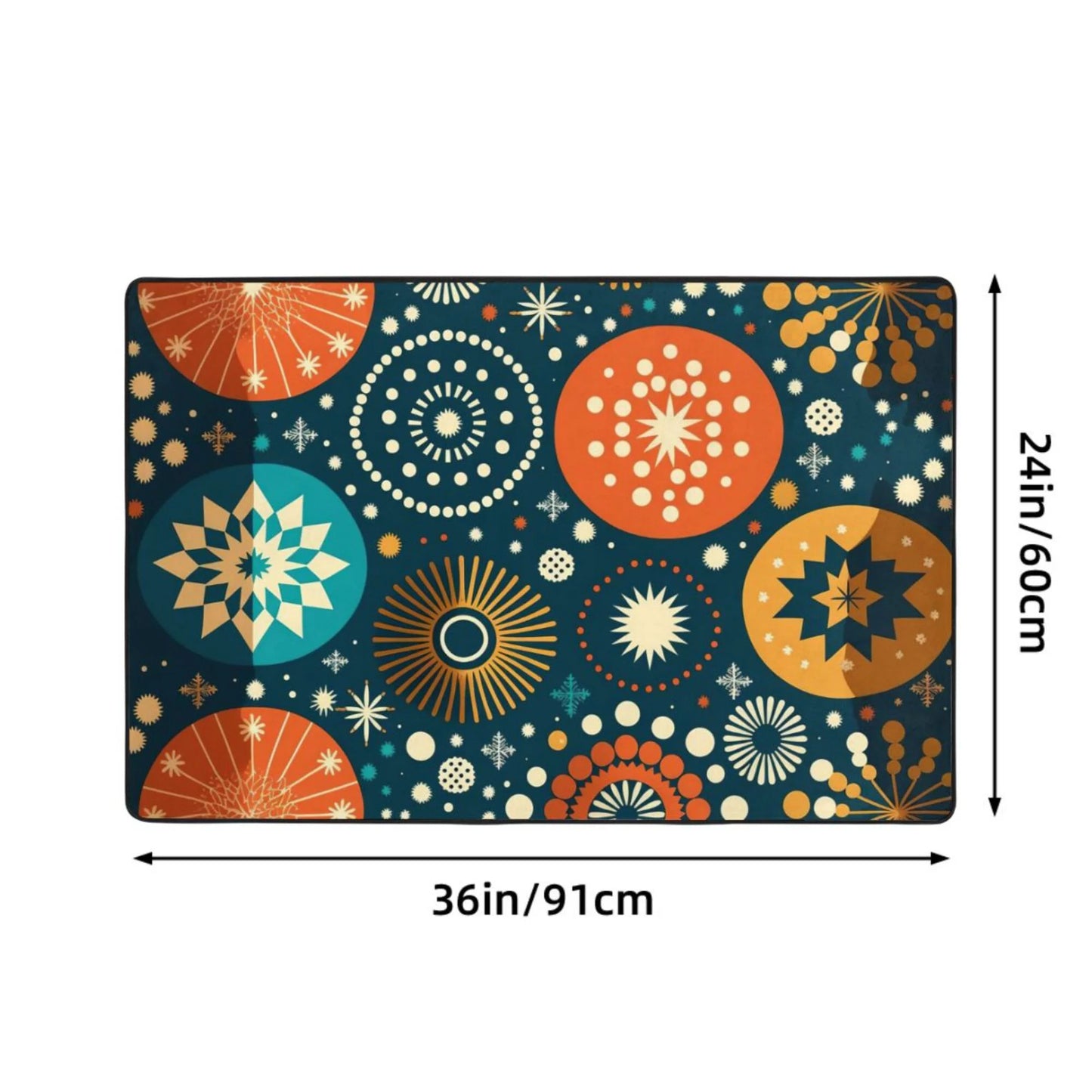 XMXY Abstract Squares Background Area Rugs Doormat Outdoor Entrance, Facecloth Non-slip Floor Mat Rug for Living Room Kitchen Sink Area Indoor,36"x24"