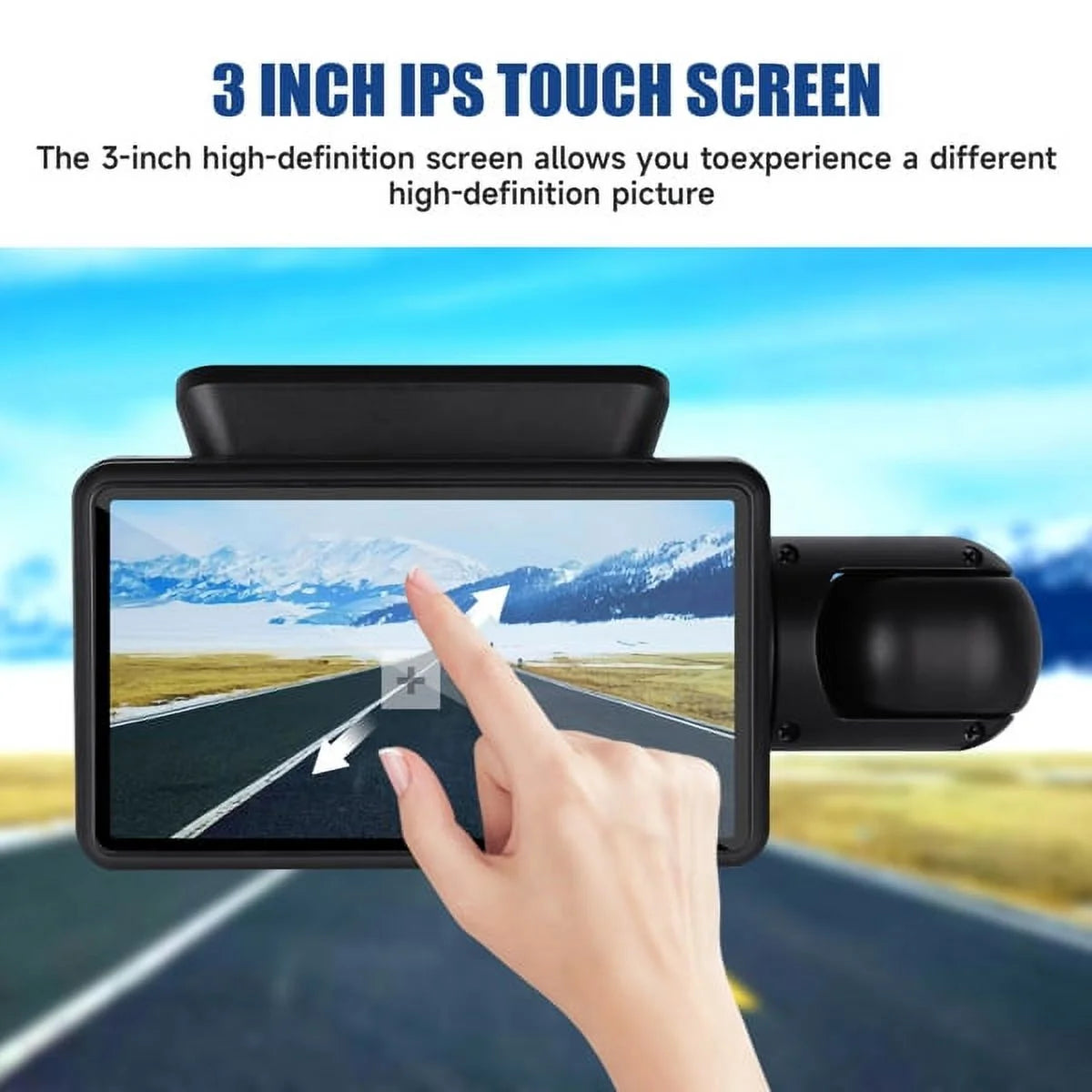 SYTHERS 1080P Dash Cam Night Vision Dash Camera Front and Rear 170° Wide Angle Loop Recording