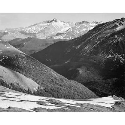 Adams, Ansel 14x12 Black Modern Framed Museum Art Print Titled - Longs Peak in Rocky Mountain National Park, Colorado, ca. 1941-1942