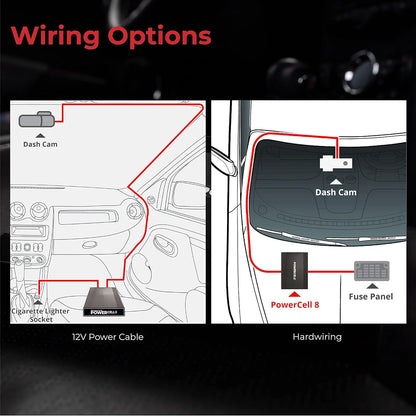 BlackboxMyCar PowerCell 8 Dash Cam Battery Pack | 7,500 mAh, 96Wh, Bluetooth | Compatible with Thinkware and BlackVue Dashcams