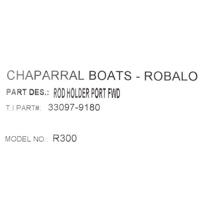 Robalo Boat Rod Holder Panel 26-9180 | R300 Port Forward Off White