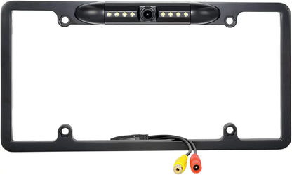 Backup Camera Rearview License Plate Frame for JVC KWM150BT KW-M150BT Black