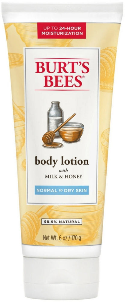 Burt's Bees Naturally Nourishing Milk & Honey Body Lotion 6 oz (Pack of 3)