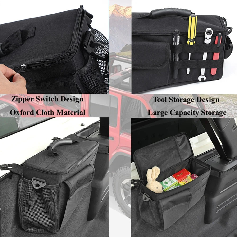 Trunk Bag Rear Tool Organizer Pocket for Jeep JL 4 Doors 2018-2024 Stowing Tidying Interior Accessories