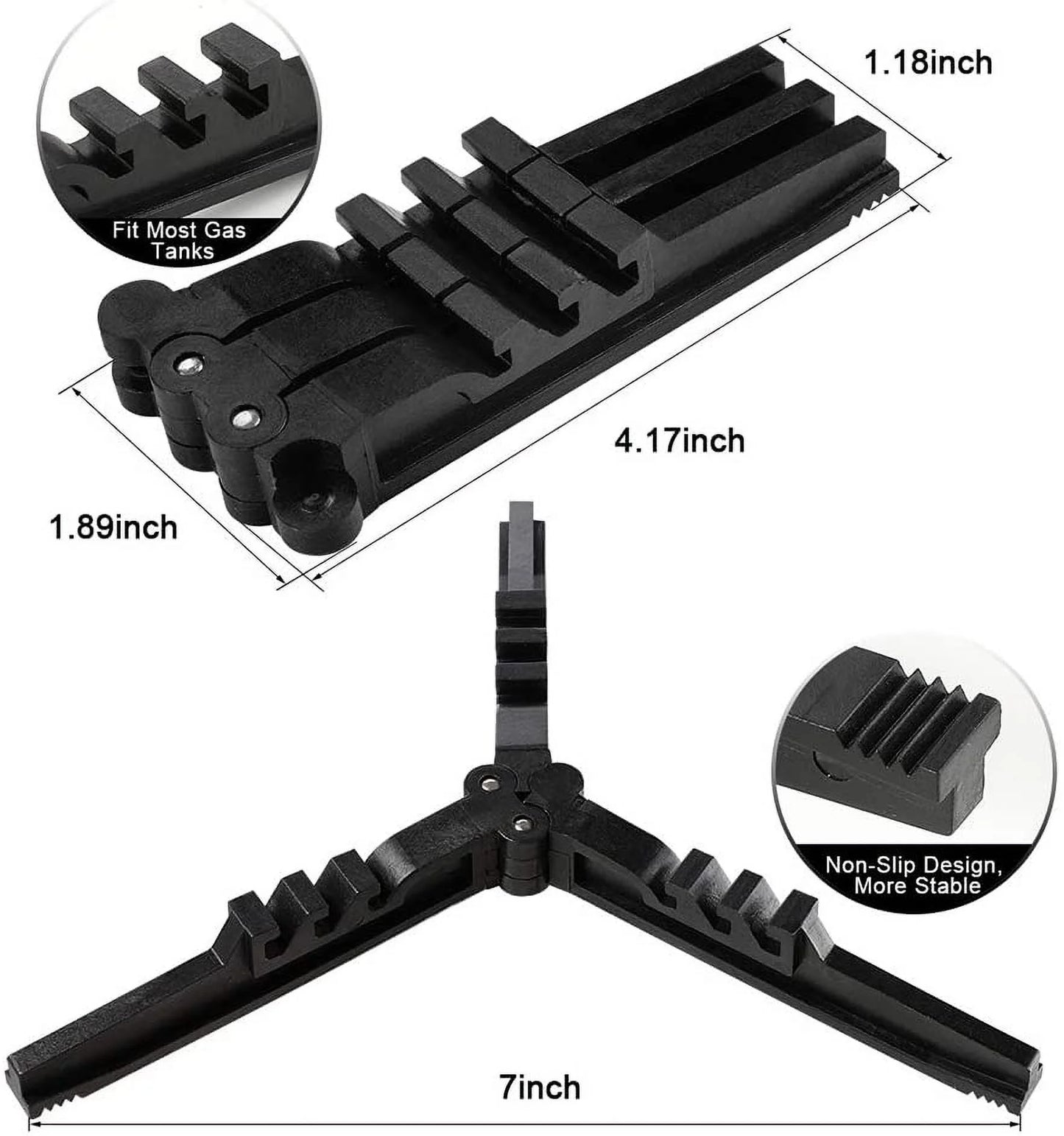 Caudblor Folding Universal Fuel Can Canister Stand, Tripod Stabilizer for Camping Stoves, Upgrade Compact Butane Gas Tank Bracket, Plastic Cylinder Cartridge Holder, Footrest for Outdoor Hiking Stove