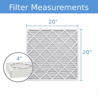 20x20x4, Purolator Hi-E 40 Extended Surface Pleated Air Filter, Mechanical MERV 8, (3 Pack)