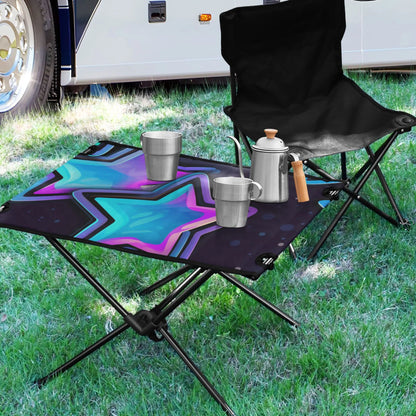 Shiny Star Camping Folding Table Portable Beach Table with Storage Bag Compact Picnic Table for Outdoor Travel Fishing BBQ