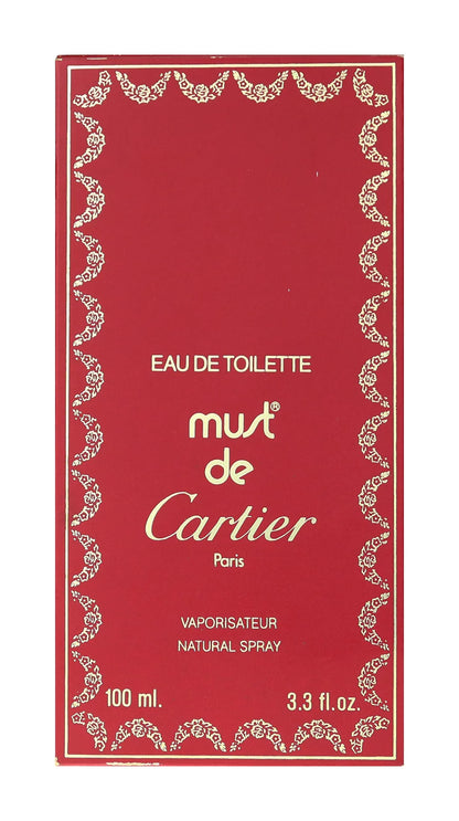 Cartier Must De Cartier Eau De Toilette Spray 3.3Oz/100ml In Box (Vintage)