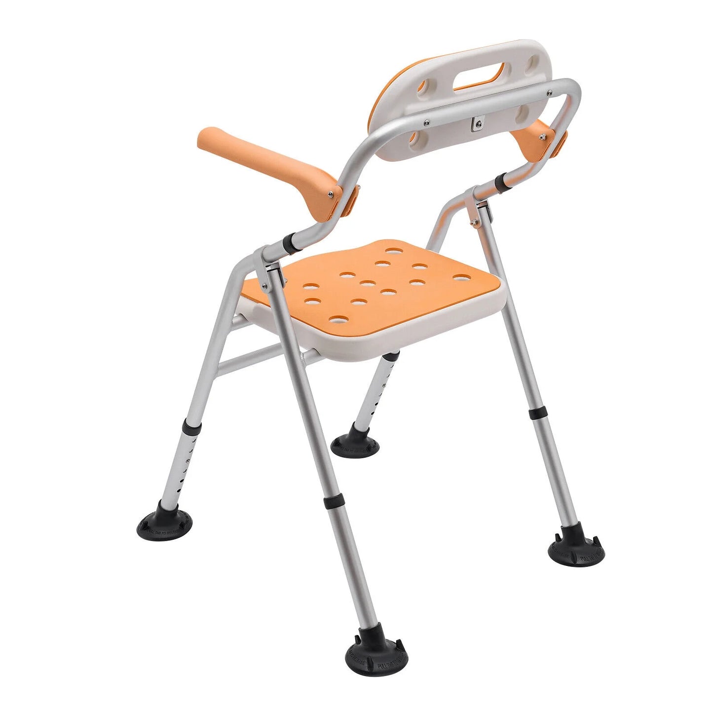 330lb Shower Stool Saddle Tub Bench Folding Bath Chair for Seniors Handicap Adults