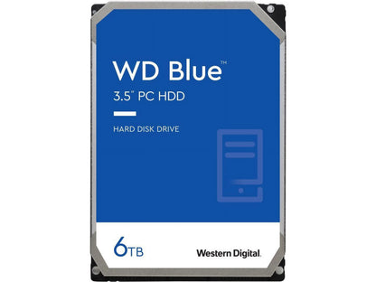 WD Blue 6TB Desktop Hard Disk Drive - 5400 RPM SATA 6Gb/s 256MB Cache 3.5 Inch - WD60EZAX