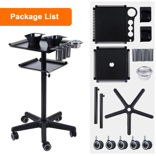 Bestauty Trolley,Hair Hair Movable Cart Salons Salon Stand Station Hair Stylist Hair With Cart Beauty Salon Adjustable Salon Cart Salon Clinic Spa Station On Tires With 2 Adjustable Salon Station On