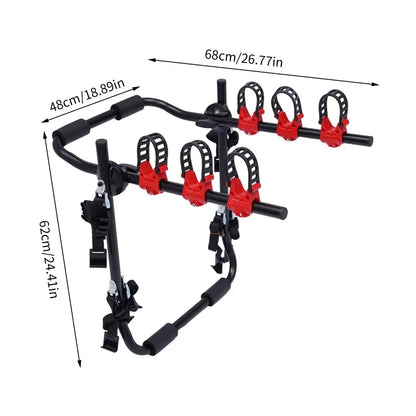 TFCFL Portable 3-Cycle Bicycle Rack Foldable Cycle Rack Hitch Mount Carrier Car SUV Truck