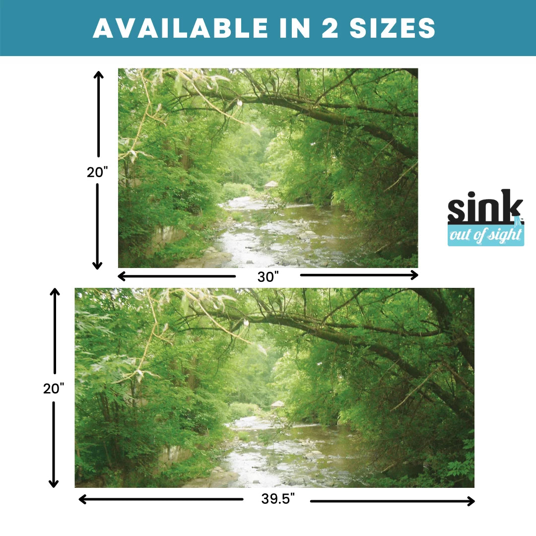 Sink Out of Sight- Home Decor Kitchen Sink Cover, Hot/Cold Liquids and Debris Pass Through Cover, adjustable, 2 sizes. Design: Single Sunshine Stream 30" x 20" SK1-SS