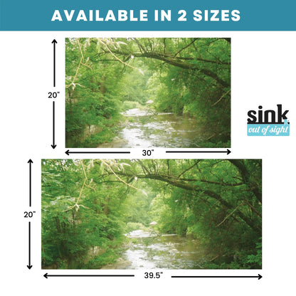 Sink Out of Sight- Home Decor Kitchen Sink Cover, Hot/Cold Liquids and Debris Pass Through Cover, adjustable, 2 sizes. Design: Single Sunshine Stream 30" x 20" SK1-SS