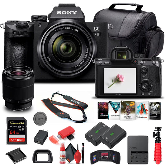 Sony Alpha a7 III Mirrorless Camera W/ 28-70mm Lens ILCE7M3K/B - Basic Bundle