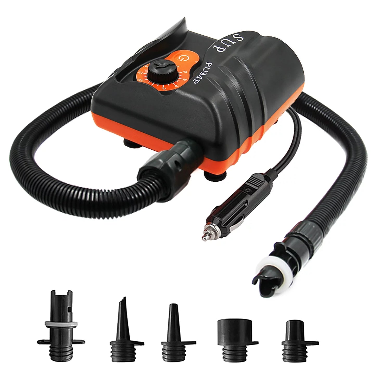 Anself Easy to Use 16 PSI Electric Air Pump with 6 Nozzles for Inflatables and Boats,