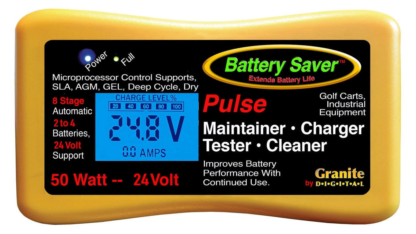 Battery Saver 24 Volt Charger Pulse Maintainer and Tester (50 Watt) 2365-24L