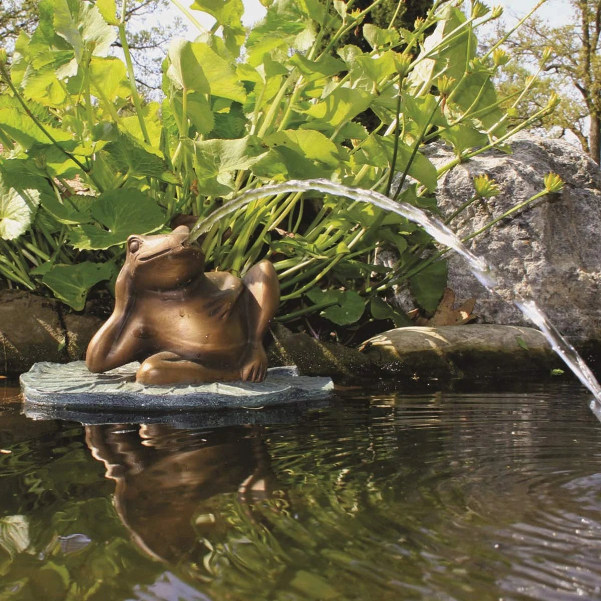 Aquascape 78311 Lazy Frog On Lily Pad Fountain