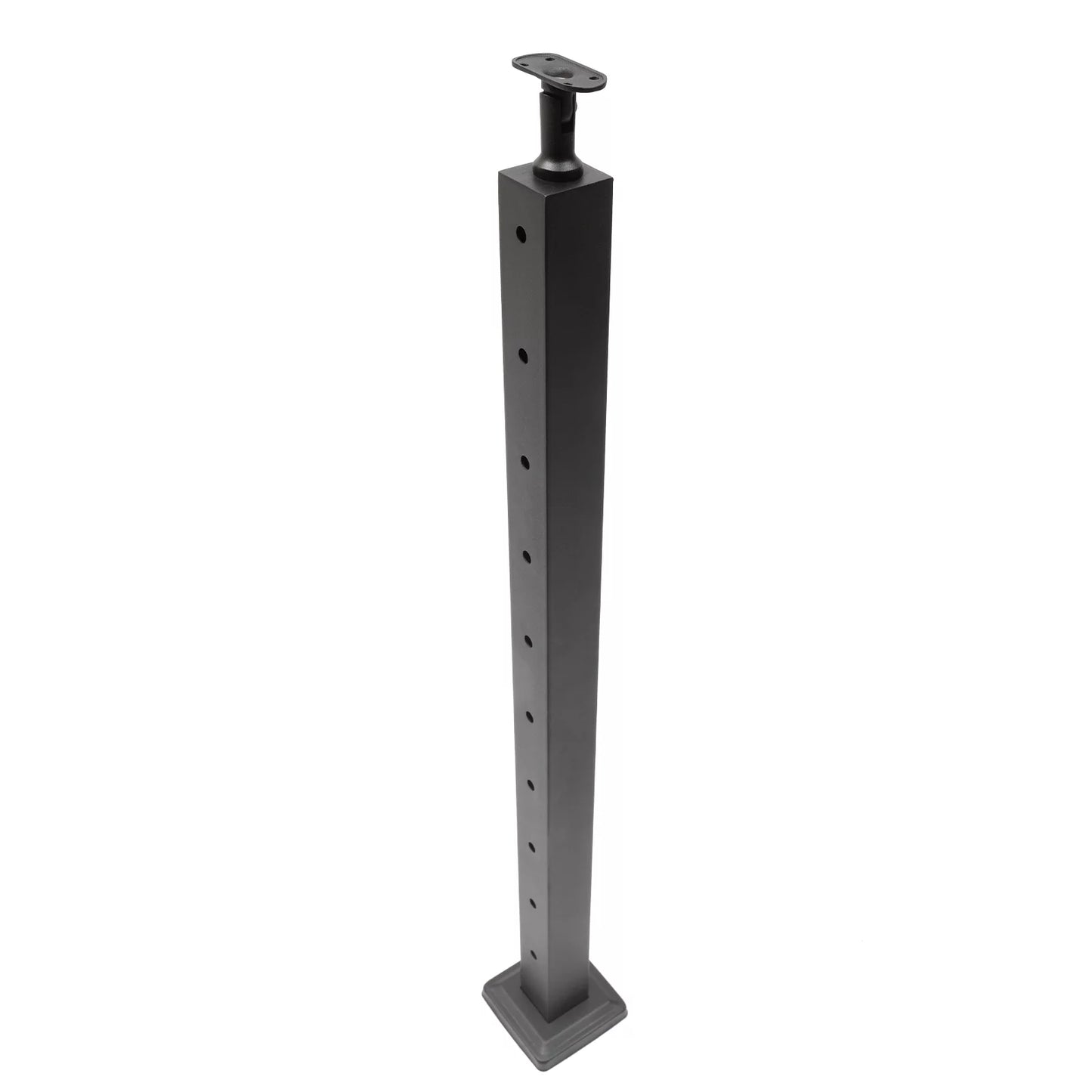 Cable Railing Post Adjustable Top Level drilled Post Level Line Post Top Mount Stainless Steel Black Finish Wood Concrete Level Deck 36"x2"x2"