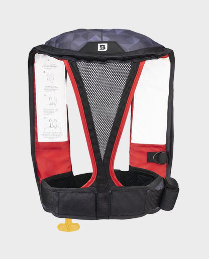 Bluestorm Gear Atmos 40 Automatic/Manual Inflatable PFD Life Jacket for Adults | US Coast Guard Approved (Nitro Red)