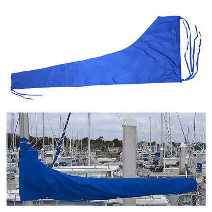 600D Mainsail Cover, Boat Cover, Dustproof Cover Sail Cover Snow Cover Adjustable Strap Thickened Oxford Cloth Blue , 12 FT 11 to 12 FT