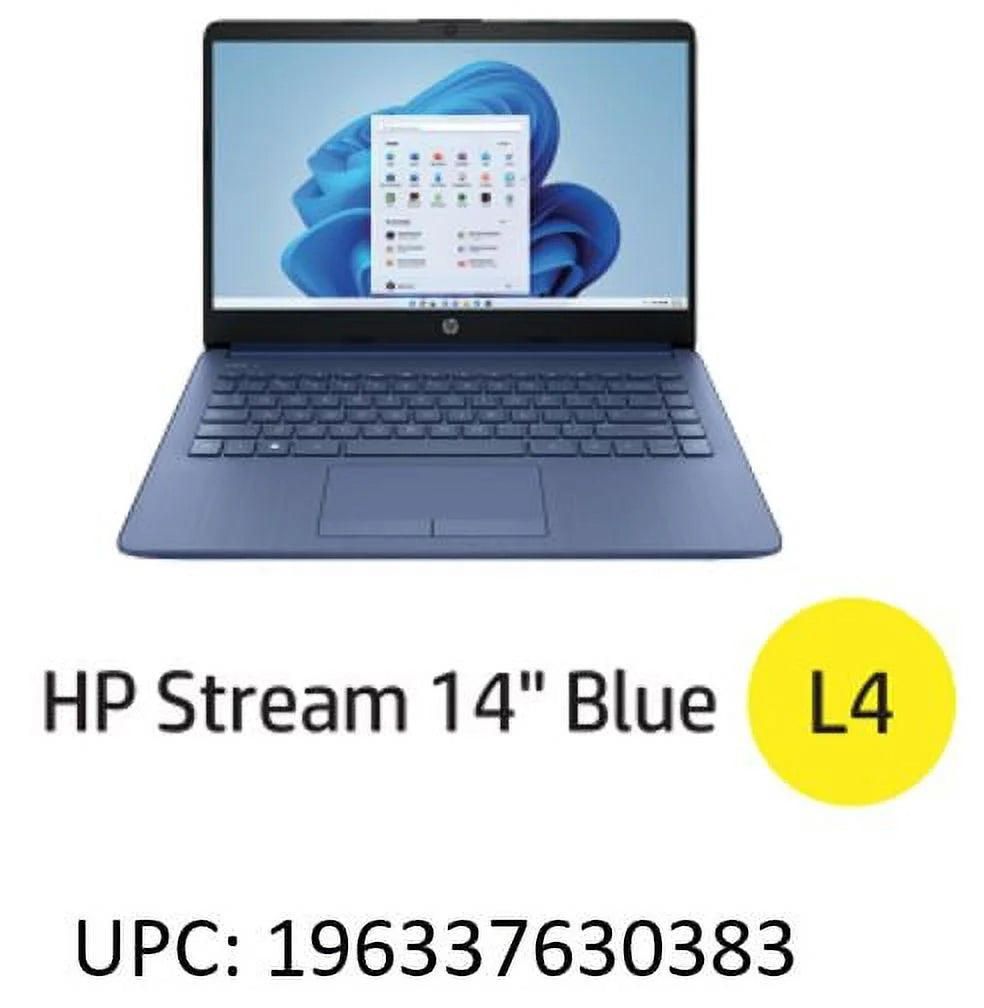 Restored HP 14-cf2111wm Stream 14" HD Celeron N4120 1.1GHz Intel UHD Graphics 600 4GB RAM 64GB SSD Win 11 Home Blue (Refurbished)