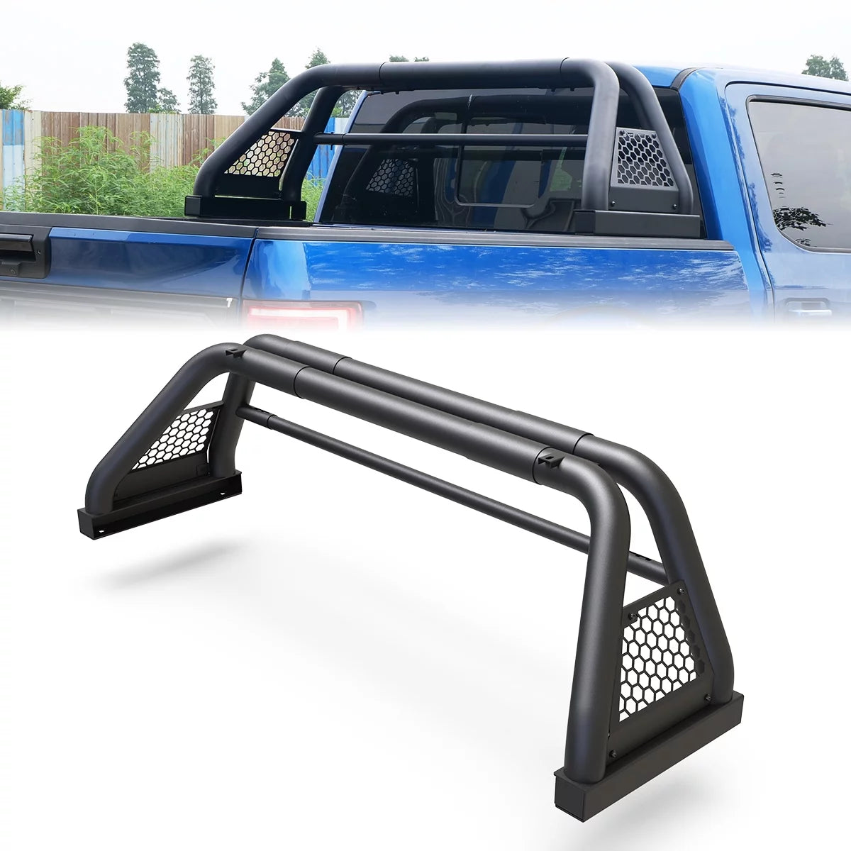 Adjustable Truck Roll Sport Bar Chase Rack Bed Bar For 2000-2021 Toyota Tundra