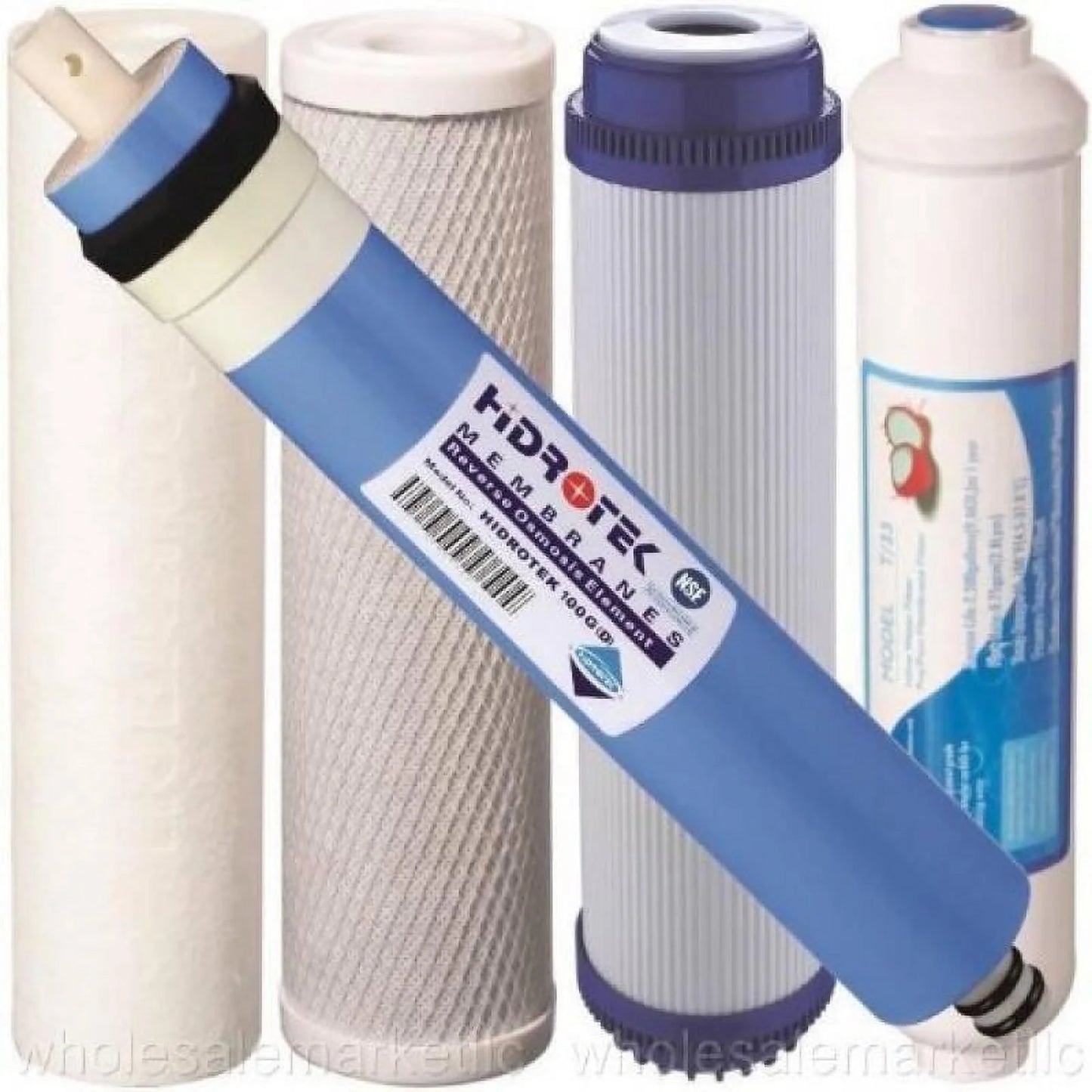 5 pc Reverse Osmosis Replacement Filter Set RO Cartridges w/ 100 GPD Membrane Standard Size High Quality