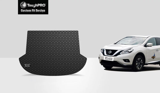 ToughPRO - Cargo Mat Compatible with NISSAN Murano - All Weather Heavy Duty (Made in USA) - Black Rubber - 2016